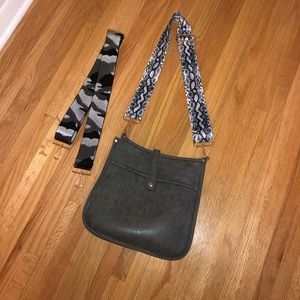 Grey lightly used crossbody bag